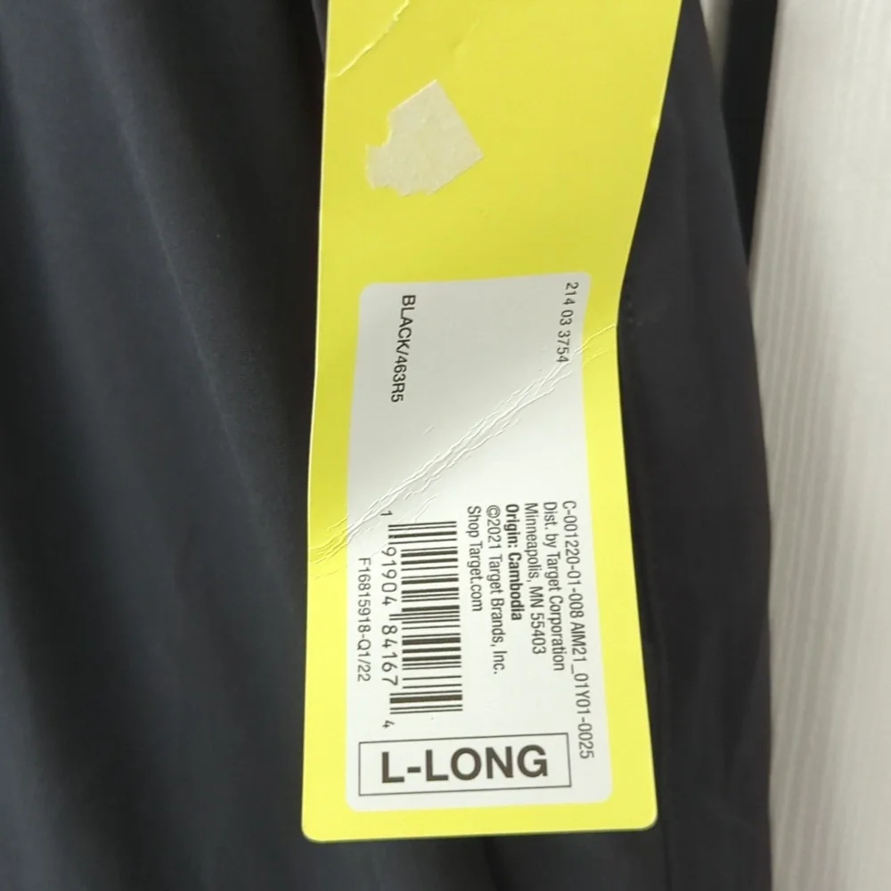 NWT! ~ALL IN MOTION~ BLACK WIDE WAIST VERY LONG ACTIVE WIDE LEG PANTS-L/LONG - Picture 8 of 9